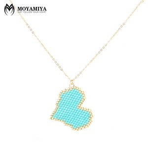 MI-N180003A moyamiya miyuki hecho <span class=keywords><strong>a</strong></span> mano corazón Amor de cuentas de collar de la joyerí<span class=keywords><strong>a</strong></span> de Dí<span class=keywords><strong>a</strong></span> de San Valentín regalos bijoux - Product Image 2