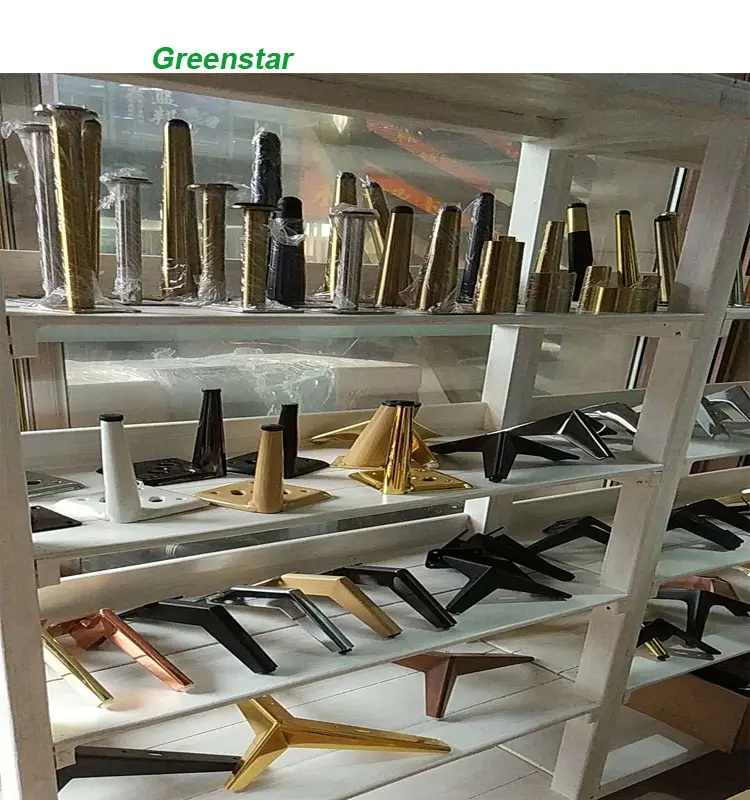 2023 Greenstar روز الذهب أريكة الساق اللون الفولاذ الصلب أثاث معدني الجدول الساق كرسي من الحديد الساقين ل الحديثة أريكة الكراسي