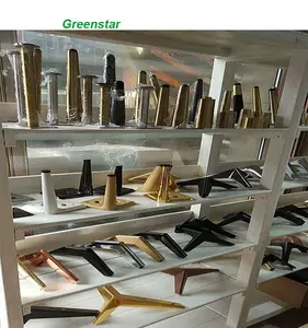 2023 Greenstar עלה זהב ספה רגל צבע נירוסטה מתכת ריהוט שולחן רגל ברזל כיסא רגליים עבור מודרני ספה כיסאות