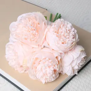 Bunga Buatan Peony Sutra Peony Bunga Grosir Nyata Sentuh Peony