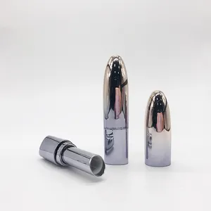 Low MOQ custom empty gradient purple bullet design luxury lipstick tube galore packaging container case for cosmetic