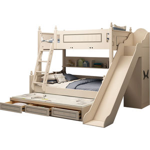 <span class=keywords><strong>Lit</strong></span> superposé convertible multifonction en bois massif de pin blanc pour garçons, <span class=keywords><strong>lit</strong></span> superposé pour enfants avec toboggan et <span class=keywords><strong>tiroir</strong></span> - Product Image 2