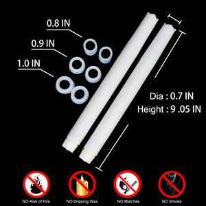 9 pulgadas blanco batería operado suave sin llama cera Led vela cónica para <span class=keywords><strong>el</strong></span> Día de San Valentín - Product Image 6