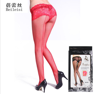 Beileisi <span class=keywords><strong>Sexy</strong></span> Leggings in pizzo nero floreale <span class=keywords><strong>collant</strong></span> in pizzo rosa da donna - Product Image 1