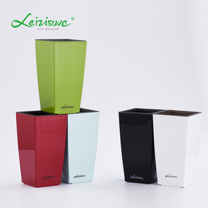 Leizisure Office Table Plastic Mini Small Tall Square Maceta para plantas con autorretrato, Macetero, Maceta - Product Image 1