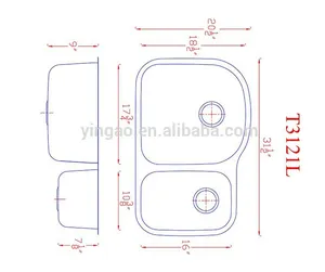 Dupla tigela de aço inoxidável kitchen sink fregadero de cocina doble