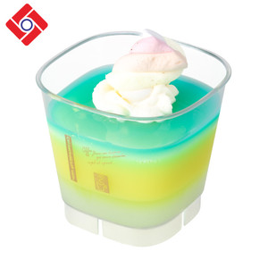 Biodegradable de fondo grueso de postre de plástico bebida fría de hielo <span class=keywords><strong>Crema</strong></span> para gelatina con tapas - Product Image 6