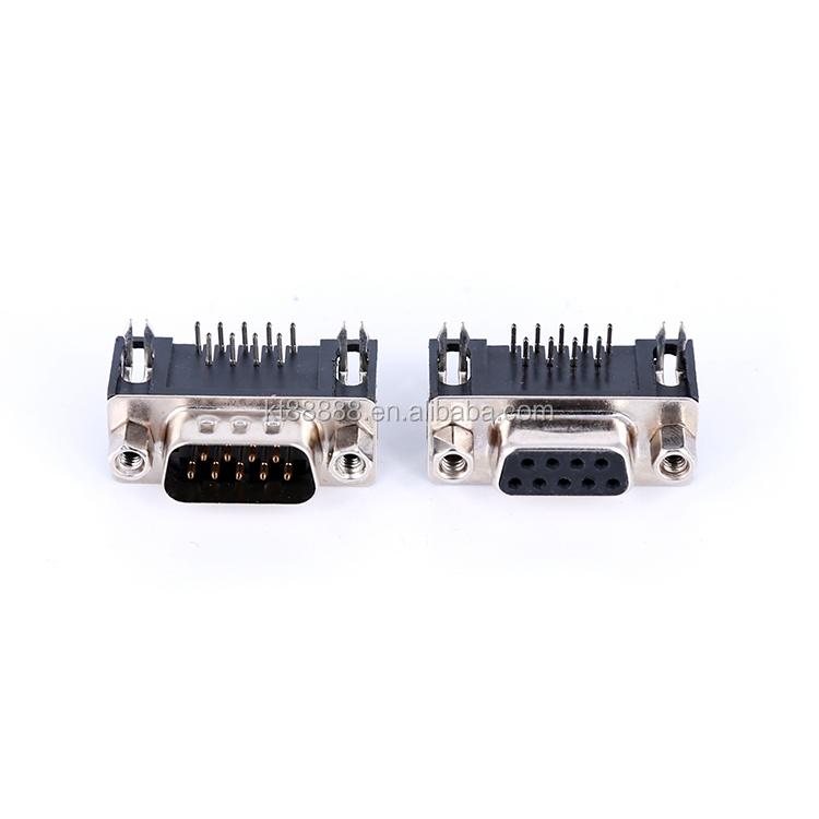 D-sub9 pin правый угол pcb разъем