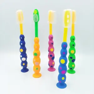 Wholesales Best Quality Colourful Bristles Animal Shape Kids Toothbrush with Cover