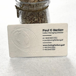 Sang Trọng Tùy Chỉnh In Ấn Dập Nổi 500gsm Bông Giấy Tông Tên Thẻ Kinh Doanh - Product Image 3