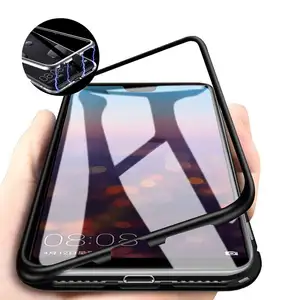 Hot 360 Magnetic Adsorption Case for Huawei P30 P20 Lite Nova 3 Magnet Tempered Glass Cover for Huawei Mate 10 20 Pro Shell