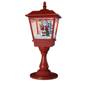 Lámpara Navideña LED <span class=keywords><strong>de</strong></span> Plástico Rojo con Diseño <span class=keywords><strong>de</strong></span> Santa Claus y Copos <span class=keywords><strong>de</strong></span> Nieve, Iluminada, para Colgar o <span class=keywords><strong>de</strong></span> Sobremesa, Venta al Por Mayor, Fábrica Melody China - Product Image 3