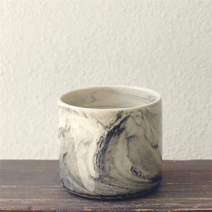 Diseño esmalte interior al <span class=keywords><strong>aire</strong></span> libre jardín decoración mármol plantadores/suculentas ollas/<span class=keywords><strong>Olla</strong></span> de cerámica para plantas - Product Image 2