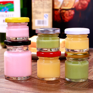 Barato ronda claro hermético mini 25 ml 50 ml Jam frasco de vidrio 100 ml con Rojo Tapa de metal para mermelada o miel - Product Image 4