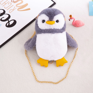 Anime peluche enfants sac d'école bambin enfants mini animal peluche poupée sac à dos personnalisé peluche pingouin sac à dos - Product Image 1