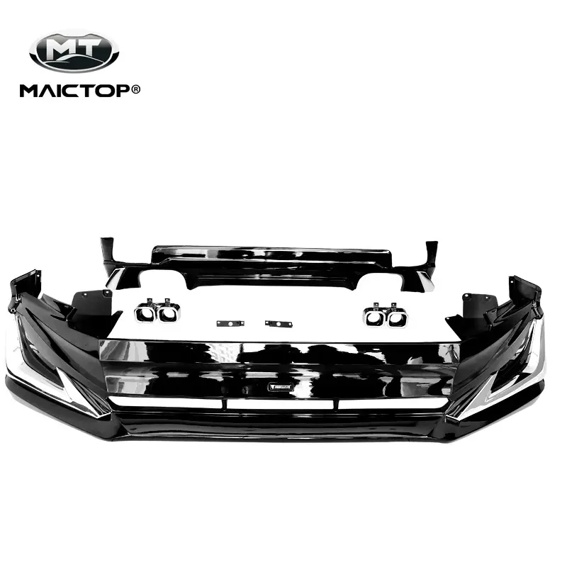 Maictop Paraurti Anteriore Spoiler con LED per Prado FJ150 2018