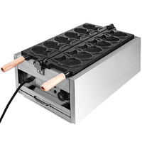 Commercial Non-stick 110V Electric 6pcs Taiyaki Fish Waffle Maker