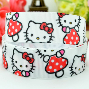 animados tejer grogrén (ligamento tafetán cinta de Hola kitty tejer grogrén (ligamento tafetán cinta impresa 100 yardas - Product Image 2