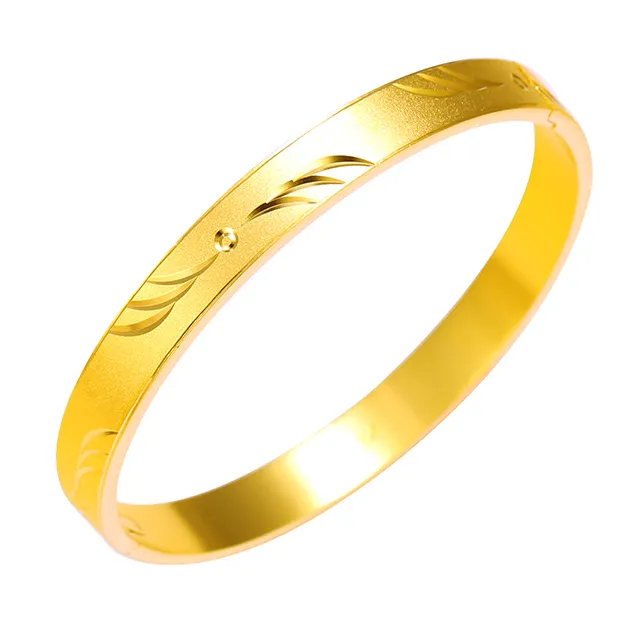 AW9041902 xuping 24 k gold farbe legierung einfache armband und armreifen schmuck + bangkok armreifen + oro armreifen