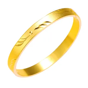 AW9041902 xuping-pulsera y brazaletes sencillos de aleación de color dorado de 24k + brazaletes de bangkok + brazaletes de oro