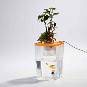 어항 및 화분 및 재배자와 가정 또는 정원을위한 미니 실내 Aquaponics 수족관 화분 - Product Image 5