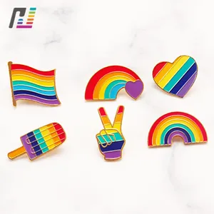 Pino de lapela de arco-íris com esmalte, bandeira macia em forma de coração lgbtq, lgbtq, lésbicas