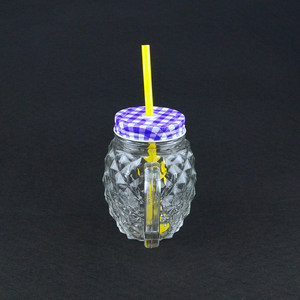 تخصيص 500 مللي ميسون أكواب 17oz اليقطين على شكل زجاج جرار مع أغطية والقش - Product Image 2