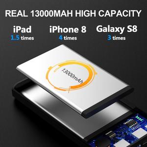 เครื่องชาร์จพก<span class=keywords><strong>พา</strong></span> GETIHU ความจุ <span class=keywords><strong>13000</strong></span> มิลลิแอมป์ชั่วโมง <span class=keywords><strong>พา</strong></span><span class=keywords><strong>ว</strong></span><span class=keywords><strong>เวอร์</strong></span><span class=keywords><strong>แบงค์</strong></span> 4.8A ความเร็วสูง 2 พอร์ต USB แบตเตอรี่สำรองพร้อมไฟฉาย - Product Image 4