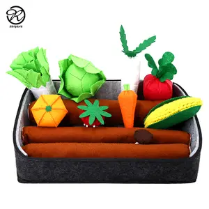 Nuovo design felt cibo verdura giocattoli da cucina fatti a mano del bambino sentiva pianta giocattoli verdura set