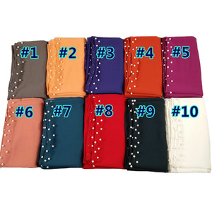 Hot 90 màu sắc đẹp trắng ngọc trai đồng bằng bong bóng voan hijab chiếc khăn Muslim Hijabs headwraps khăn choàng - Product Image 2