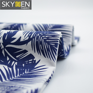 Skygen venta al por mayor 100 algodón personalizado camiseta diseño impreso hojas de <span class=keywords><strong>palma</strong></span> tropical tela - Product Image 3