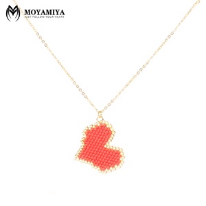MI-N180003A moyamiya miyuki hecho <span class=keywords><strong>a</strong></span> mano corazón Amor de cuentas de collar de la joyerí<span class=keywords><strong>a</strong></span> de Dí<span class=keywords><strong>a</strong></span> de San Valentín regalos bijoux - Product Image 3