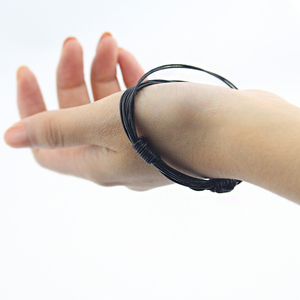 Pulsera de Cuero Negro de Diseño Retro Simple con Motivos de Películas Sobrenaturales para <span class=keywords><strong>Hombre</strong></span> - Product Image 4