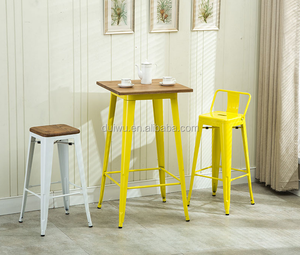 Vintage design en métal table de bar ensemble de fer industriel inde comptoir bar table ensemble - Product Image 2