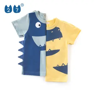 Wholesale Summer Cotton Kids Boutique Casual Sport Clothing T Shirts For Boys