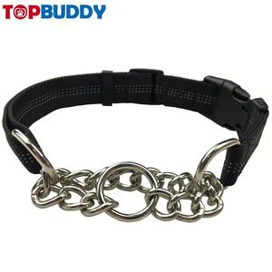 Großhandel Einstellbare Nylon Martingale Hund Ausbildung Kragen Mit Edelstahl Choke Kette Hund kragen choke - Product Image 5