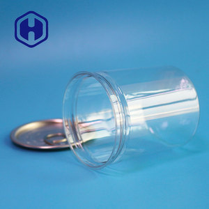307, 401, 502 pop top vacía de plástico transparente tapa abre fácil de embalaje final de atún pet latas para conservas - Product Image 6