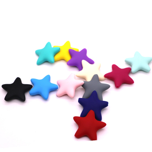 Educación juguetes para la dentición del bebé suave estrella cuentas de silicona - Product Image 4