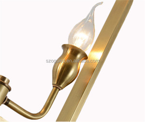 Moderne suspension en laiton poli 6 lumières en laiton pendentif lampe - Product Image 3