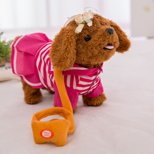 Toptan peluş elektrik köpek oyuncak özel peluş simülasyon köpek elektrik müzik dolması peluş oyuncak elektrikli yürüyüş köpek peluş oyuncak - Product Image 4