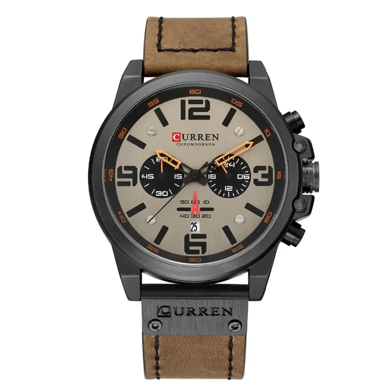 CURREN 8314 Top Brand Luxury Fashion Leather Strap Quartz Men Watches Casual Date Business Male Wrist Watch Clock Montre Homme