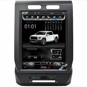 Navihua เครื่องเล่นดีวีดีในรถแอนดรอยด์หน้าจอแนวตั้ง12.1นิ้วเครื่องเล่นดีวีดีมัลติมีเดีย BT WiFi GPS วิทยุรถยนต์สำหรับเทสลาสไตล์ฟอร์ด F150 2015-2020