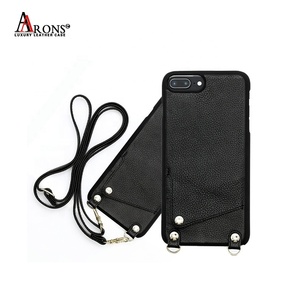 Véritable de luxe haute qualité bandoulière en cuir étui de téléphone portable <span class=keywords><strong>collier</strong></span> avec sangle Pour <span class=keywords><strong>iPhone</strong></span> 7/<span class=keywords><strong>8</strong></span> - Product Image 1
