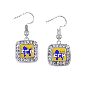 Ciondolo Personalizzato con Immagine, Forma Quadrata, Lettera Greca Sigma Gamma Rho, Charm Poodle <span class=keywords><strong>SGR</strong></span> 1922 per Creazione di Gioielli - Product Image 5