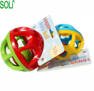 Morbida palla fitness palla sonaglio jingle ball bambino giocattolo educativo giocattoli di plastica - Product Image 6