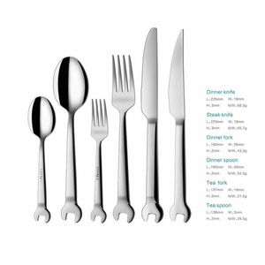 6 Stuk Diy Gereedschap Wrenchware Bestek Wrench Shape Handvat Bestek Vork En Lepel <span class=keywords><strong>Set</strong></span>