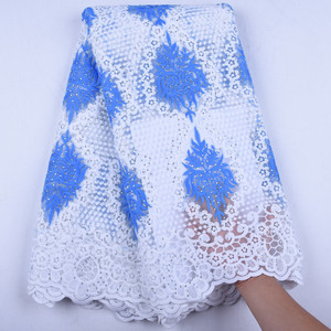 Phi Nigeria Ren 2019 Cho Phụ Nữ Bên Váy Bán Buôn Giá Phi Vải Tuyn Ren Lưới Vải Với Đá 1556 - Product Image 3