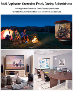 Portátil 40 pulgadas escritorio proyector pantalla blanca mate para proyección, pantallas reflectante para Camping de negocios de cine en casa cine - Product Image 5