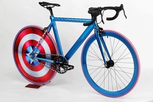 Envío gratuito en todo el mundo Popular Capitán América <span class=keywords><strong>de</strong></span> <span class=keywords><strong>bicicleta</strong></span> <span class=keywords><strong>de</strong></span> engranaje fijo 700C Fixie <span class=keywords><strong>de</strong></span> aluminio 6061 marco fixie <span class=keywords><strong>bicicleta</strong></span> <span class=keywords><strong>de</strong></span> <span class=keywords><strong>pista</strong></span> <span class=keywords><strong>de</strong></span> <span class=keywords><strong>bicicleta</strong></span> - Product Image 2