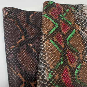 Sentetik yılan cilt deri su geçirmez PU kumaş çantalar eldiven giysiler kanepeler mobilya elastik özellikler üretilen rulo şekli - Product Image 4